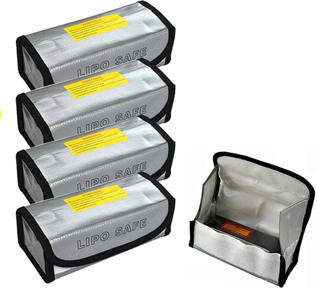 4pcs Lipo Battery Fireproof Explosion Proof Bag Storage Guard Safe Pouch 185mm