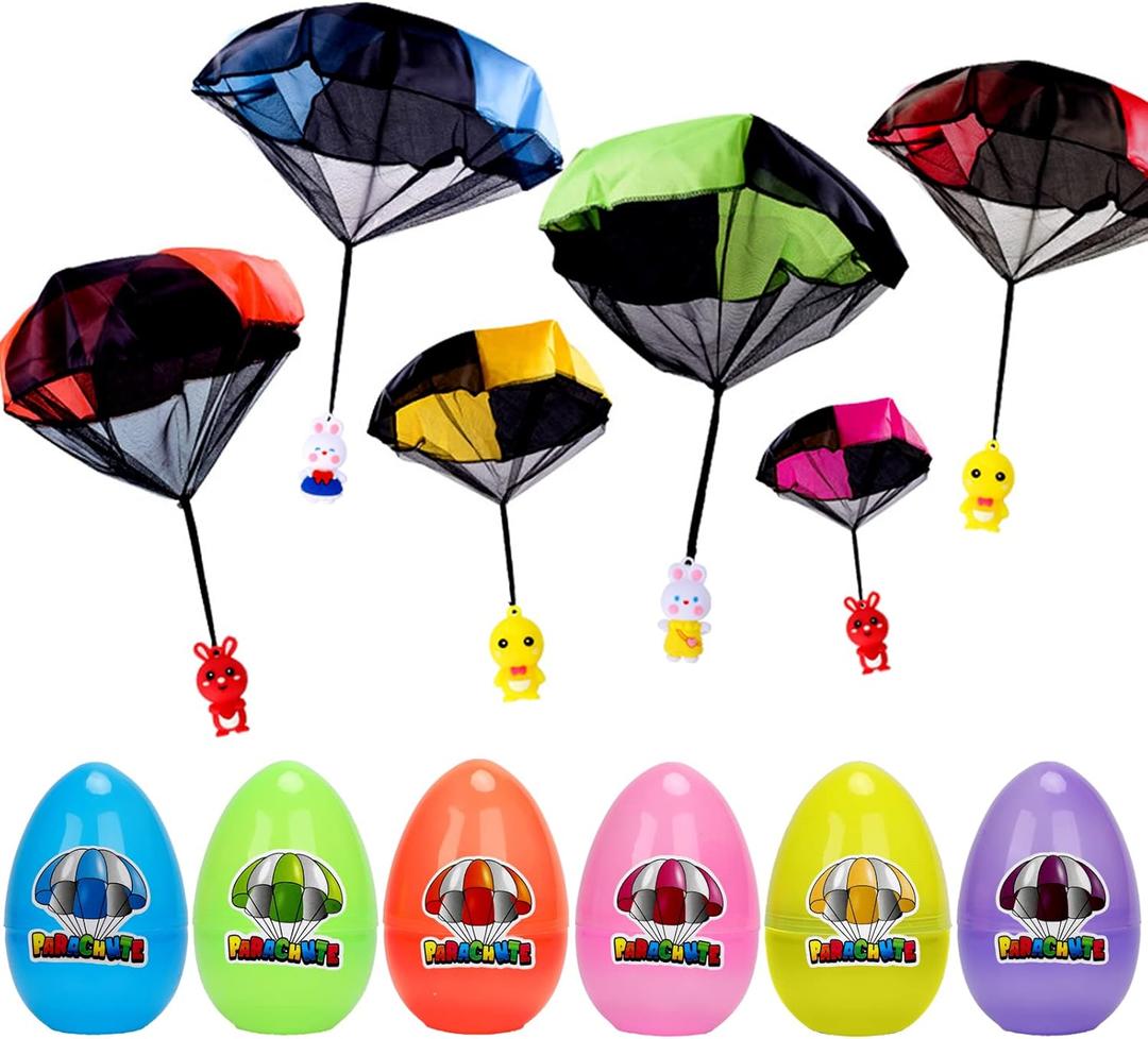 3 x 6 Pack Easter Egg with Parachute Toy for Kids Girls Boys Easter Basket Stuffers Gifts