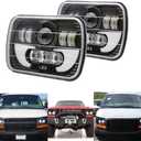 120W Rectangle 7x6 5x7 Inch Headlights 6052 6054 H5054 H6054 Headlight DRL Hi/Low Sealed Beam H4 Plug Compatible With GMC Ford Chevy Chevrolet Cargo Van Express Nissan