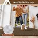 COSY HOMEER Door Mat Non-Slip Entryway Rugs Dirt Trapper, 20"x32", Brown