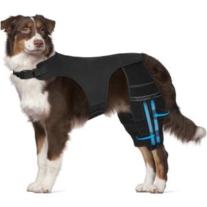 Dog Knee Brace for Torn Acl Hind Leg, 4 Stabilizers Dog Leg Braces for Back Leg, Adjustable Hip Support to Reduces Pain, Ligament Injuries, Luxating Patella L