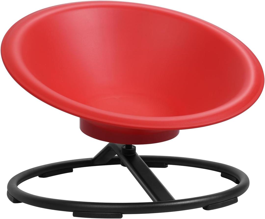 Spinning Chair, Sensory Toys for Autistic Kids Swivel Chair Carousel Spin Sensory Products, Gyro Shape Sensory Toy Chair Improving Kids Body Coordination Red