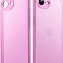 JETech Matte Case for iPhone 16e 6.1-Inch 2025, Shockproof Military Grade Drop Protection, Frosted Translucent Back Phone Cover, Anti-Fingerprint (Pink)