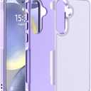 Hualele for Samsung Galaxy S24/S25 Plus Case,[Military Grade Protection] [Dropproof Shcokproof] Non-Slip Grip Dual Layer Rugged Heavy Duty Galaxy S24 S25 Plus Phone Case,Light Purple