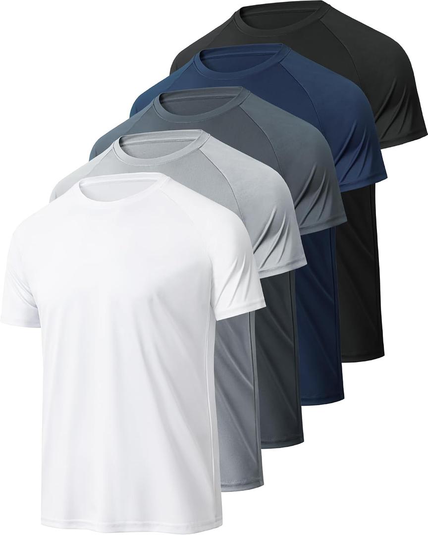 BALENNZ Workout Shirts for Men Short Sleeve Mens Athletic T-Shirts 5BS