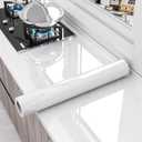 Kitchen Transparent Peel and Stick Contact Paper Easy Clean Waterproof Oil-Proof Kitchen Backsplash Tiles Cabinets Furniture Protection Clear Contact Paper(15.7X394 Inches)