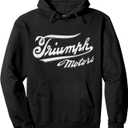 Vintage 1914 Triumph Logo Design Pullover Hoodie Black S
