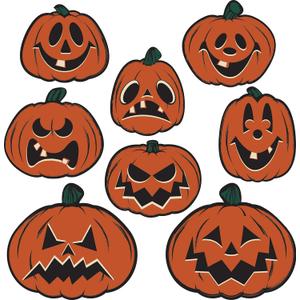 3 x Beistle Vintage Halloween Pumpkin Cutouts