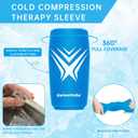 Extended Leg Knee Ice Pack Wrap for Injuries Compression, Reusable Gift Soft Gel Freeze Knees Brace for Swelling Replacement Surgery, Cold Therapy for Arthritis, Meniscus Tear (Knee-Blue-2 Pack)