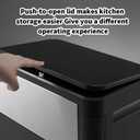 WanWanKa Bathroom Tall Skinny Trash Can with Lid, Waste Basket Fits in Narrow Spaces and Perfect for Commerical Offices,Garbage Can with Press Top,for Home,Bedroom,Kitchen,Living Room.