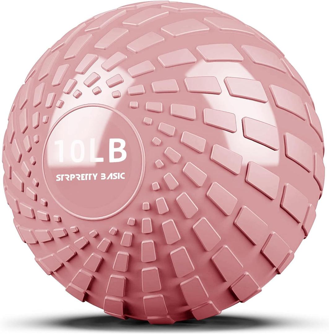 Medicine Ball 8, 10 lbs Slam Ball Weighted Balls for Exercise Strength and Crossfit Workout (Dynamic Pink)