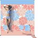 WIWIGO Beach Blanket Sandproof Extra Large Beach Mat Adults Waterproof Quick Drying Sand Free Mat Made by Premium Polyester with 4 Stakes & 4 Corner Pockets for Outdoor Travel Camping Hiking