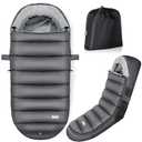 IvyWind Stroller Footmuff, Baby Winter Stroller Bunting Bag with Removable Zipper, Universal Warm Sleeping Bag for Cold Weather, Waterproof & Cozy Fleece Lining for Toddler Infant Kids, Dark Gray (Classic)