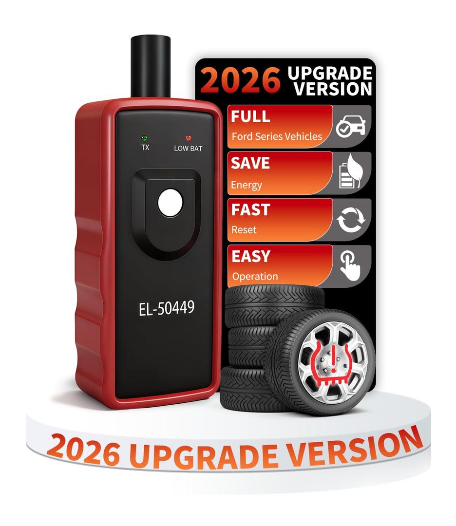 Ford TPMS Relearn Tool, FIRSTOOL EL-50449 TPMS Reset Tool, Tire Sensor Programmer Tire Pressure Sensor Reset for Ford Lincoln Mercury, TPMS Programming Tool Compatible with F150 F250 Flex etc