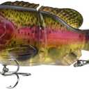 Fishing Lures Swim Bait Freshwater and Saltwater, Glide Bait for bass, Trout Lifelike Jointed swimbait for Bass, Slow Sinking Bass Fishing Lure, Gifts for Men, Trout Lures, Fishing Stuff (1-2,4.9",1.19oz)