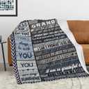 Grandson Gifts from Grandma Grandpa, Grandson Blanket from Grandmas 60"x50", Grandsons Graduation Gift, Christmas Birthday Gifts for Grandsons