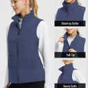 BALEAF Women's Running Puffer Vest Lightweight Winter Warm Vests Water Resistant Sleeveless Puffer Jackets (Blue, XS)