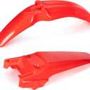 Front + Rear Plastic Mud Guards Red for Honda CRF 80 100 CRF80F CRF100F 2004 2005 2006 2007 2008