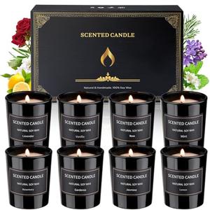 Candle Set, Holiday Scented Candle Soy Candles for Home Scented, Candle Gift Set for Women Men Holiday Candle Aromatherapy Candles, Women Gifts