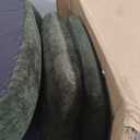 Christopher Knight Home Mores Low Profile Accent Chair Set of 2, Modern Living Room Armless Lounge Chair, Fabric Comfy Reading Chair for Bedroom, Wooden Frame and Thick Padded Seat, Black+Green