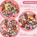 Humyoun 144 Pcs Silicone Focal Beads Cartoon Random Focal Beads Bulk for Pens Keychains Bracelet DIY Jewelry Making Craft Supplies Party Favor