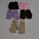 5 Pairs Kids Winter Touchscreen Gloves Fleece Lined Texting Warm Gloves Elastic Cuff Knitted Anti Slip Gloves for Girls