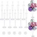10 Sets Balloon Stand Kits, Balloon Sticks Holder with Base for Table Centerpiece Graduation Birthday Baby Shower Party Decorations