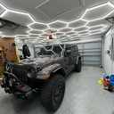 Updated Hexagon Garage Light: 79200LM Super Bright Hexagon Garage LED Light, 5000K Natural White, 72 Packs LED Light Car Detailing Ceiling Lights for Warehouse Basement Gym Barbershop Salon