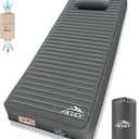Self Inflating Sleeping Pad with Electric Pump, 4" Ultra-Thick Memory Foam Camping Pad with Pillow, 9.5 R-Value Insulated Camping Mattress, Grey, Single