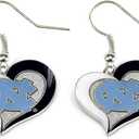 aminco NCAA womens Swirl Heart Earrings