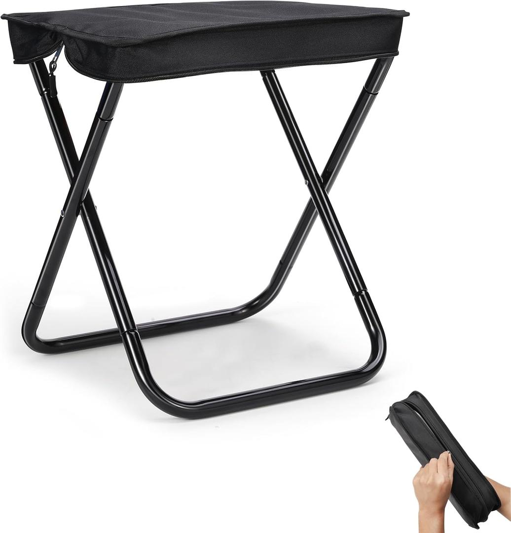 Camping Stool, Portable Folding Stool, Aluminum Ultralight Backpacking Stool Suitable for Outdoor Gardening and Beach Hiking Fishing