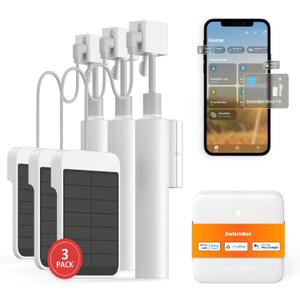 SwitchBot Smart Electric Motorized Blinds Kit with Hub Mini Matter-2.4G WiFi Remote Control, Solar Powered, Compatible with Alexa, Google Home and Siri, Light Sensing Control, Unlimited Group Control