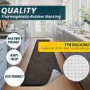 Washable Kitchen Rug 24" x 82" / 60cm x 210cm, Non Slip Kitchen Mat for Floor, Absorbent Indoor Entryway Runner Rug for Hallway, Laundry, Bathroom, Bedroom (Roll Packing)