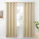 BGment Beige Linen Curtains 78 Inch Length 2 Panels Set for Bedroom, Window Drapes Natural Textured Thick Burlap Light Filtering with Grommet Non See Through for Living Room, Each 52 Inch Wide