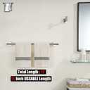 JQK Towel Bar Polished Steel, 19 Inch 304 Stainless Steel Thicken 0.8mm Towel Rack Chrome Bathroom, Towel Holder Wall Mount, Useable Length 16 Inch TB110L16-CH