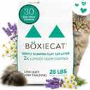 Boxiecat Gently Scented Premium Clumping Clay Cat Litter, 28-Pounds