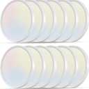 12PK 12 Inch LED Flush Mount Super Slim Ceiling Light, 24W, 2520LM, 3000K/4000K/6000K CCT Selectable, Close to Ceiling Round Flat Panel Light for Hallway, Bedroom, Kitchen