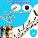 Anti-Tangle Collar, Stainless Steel Dog Collar with Quick-Release Buckle, Adjustable for Large Dogs (L-3.5mm)