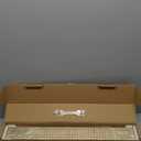 24-Inch Brushed Gold Linear Shower Drain, 304 Stainless Steel Long Linear Drain with Quadrato Pattern Grate, Rectangle Shower Floor Drain with Adjustable Feet, Hair Strainer, Fits Bathroom, Balcony