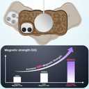 Bouvardia for iPhone 16 Case - Brown Wavy Shockproof Frame & Cheetah Leopard Print Pattern - Compatible with Magsafe - Anesthetic Cute Design for Women and Girls