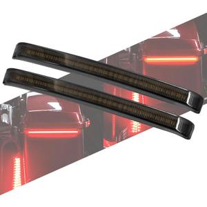 Motorcycle Saddlebag Tail Light Running Brake Sequential Turn Signal LED Lamp Fit for Harley Touring Street Gilde Road King Road Gilde Electra Glide Ultra Limited 2014-2023 (Black Lens)