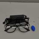 Blue Light Blocking Glasses - Fashion Square Eyeglasses, Anti UV Ray Computer Gaming Glasses Blue Blockers for Women/Men (Black & Black)