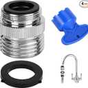 Faucet Adapter Kit with Aerator, Faucet to Garden Hose Adapter Brass Garden Hose Connector for Kitchen and Bathroom Sink Faucets
