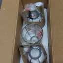 3-Light Bathroom Vanity Light Fixtures, Black Wire Cage Bathroom Light Fixtures Over Mirror, Farmhouse Rustic Wall Sconces with Metal Lampshade for Bedroom, 17.9 Inch, Industrial, Bulbs not Included