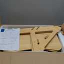 Amazer Standing Desk Converter, 22 inch Bamboo Small Sit Stand Up Desk Riser Computer Desktop Desk Converter for Monitor and Laptop with Keyboard Tray