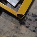 LITTLE TREE Dining Room Table, Kitchen Table with Faux Marble Table Top and Gold Metal Legs (63 Inches Large)