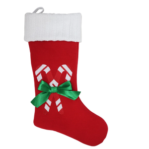 Candy Cane Stocking Red