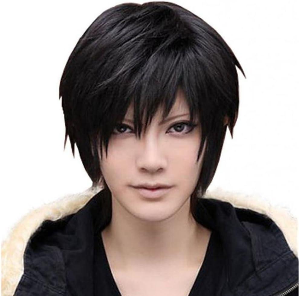 Men's Beautiful Male Black Short Straight Hair Wig/Wigs Cosplay Party