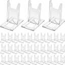 Dimeho Display Stand, 30 Pcs Acrylic Book Stand Adjustable Clear Book Tablet Display Holder for Home Office School Displaying Pictures Photo Frames Books CD Magazine