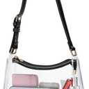 Wuflyover Clear Bag for Stadium Events - Adjustable Strap Clear Shoulder Bag for Concerts & Sports, Game Day Approved (Medium)